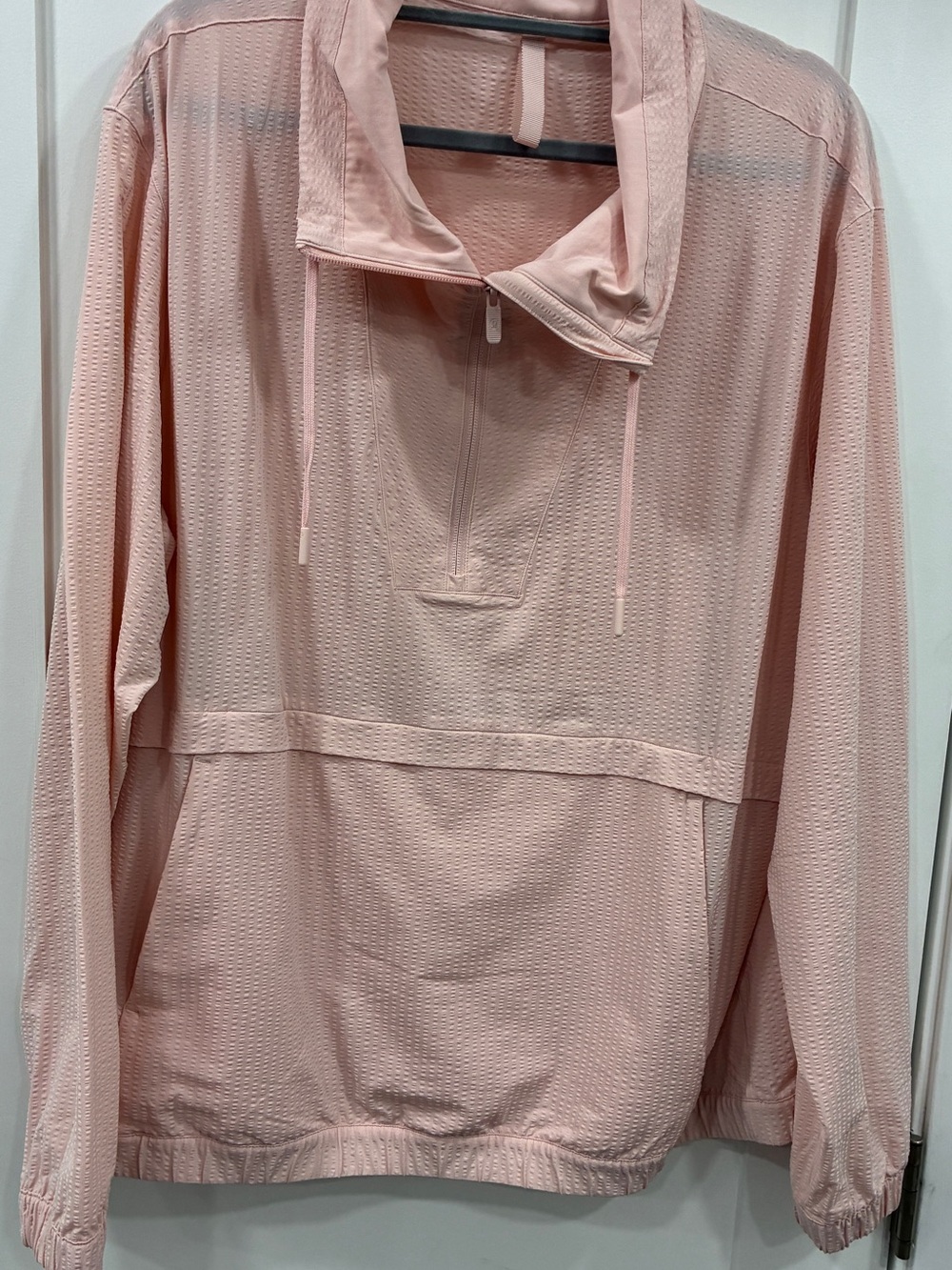 Lululemon Textured Half Zip Pullover Jacket Pink Size 14